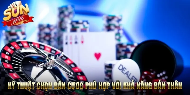 Kỹ thuật chọn bàn cươc phù hợp với khả năng bản thân